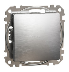 Перемикач перехресний 1-клавішний Schneider Electric SDD170107 Sedna Elements, 10A, матовий алюміній, пластик, ip20, 1 клавіша, без підсвітки та індикації, для врізного монтажу