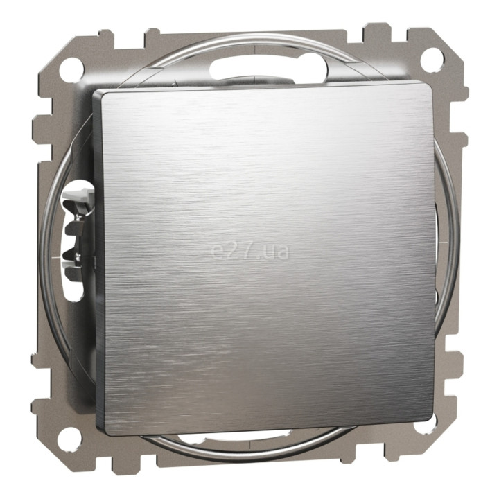 Перемикач перехресний 1-клавішний Schneider Electric SDD170107 Sedna Elements, 10A, матовий алюміній, пластик, ip20, 1 клавіша, без підсвітки та індикації, для врізного монтажу · Schneider Electric · schneider-electric-sdd170107
