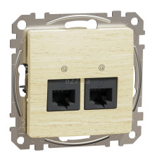 Розетка комп'ютерна Schneider Electric SDD180452 Sedna Elements, береза, пластик, ip20, для врізного монтажу