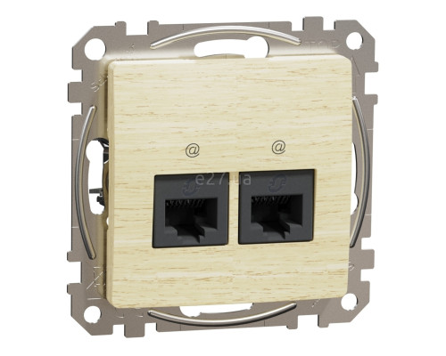 Розетка комп'ютерна Schneider Electric SDD180452 Sedna Elements, береза, пластик, ip20, для врізного монтажу