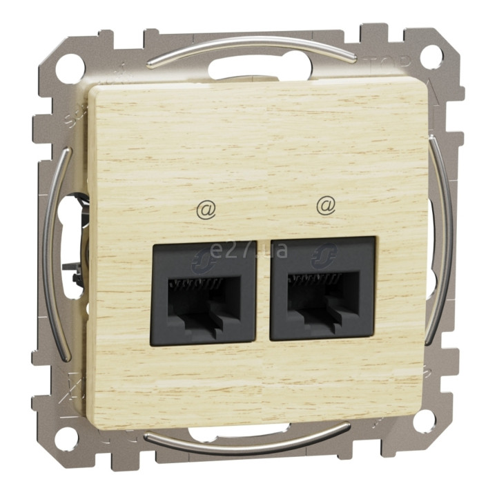 Розетка комп'ютерна Schneider Electric SDD180452 Sedna Elements, береза, пластик, ip20, для врізного монтажу · Schneider Electric · schneider-electric-sdd180452