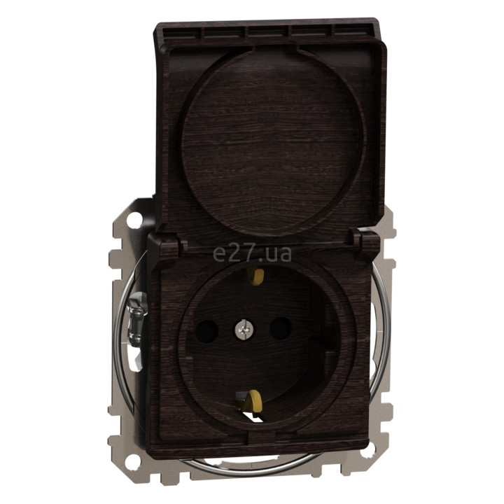 Розетка 220В Schneider Electric SDD181024 Sedna Elements, 16A, венге, пластик, із заземленням, Schuko, ip20, із захисною кришкою, зі шторками, для врізного монтажу · Schneider Electric · schneider-electric-sdd181024