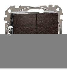 Вимикач 2-клавішний Schneider Electric SDD181105 Sedna Elements, венге, пластик, ip20, 2 клавіші, без підсвітки та індикації