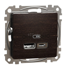 Розетка USB Schneider Electric SDD181402 Sedna Elements, венге, пластик, ip20, для врізного монтажу
