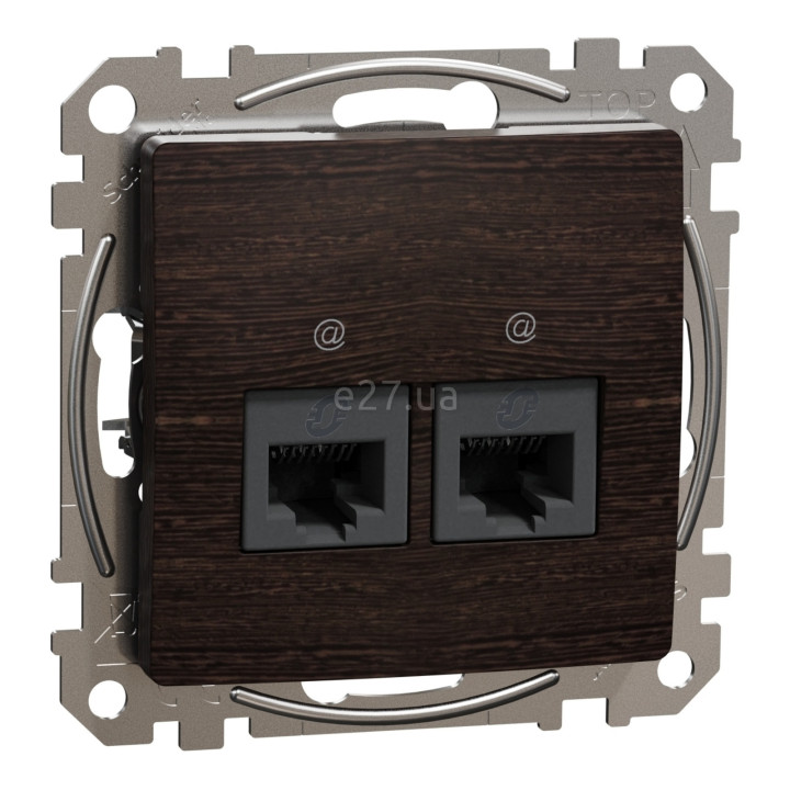 Розетка комп'ютерна Schneider Electric SDD181452 Sedna Elements, венге, пластик, ip20, для врізного монтажу · Schneider Electric · schneider-electric-sdd181452