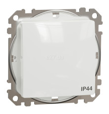 Вимикач 1-клавішний Schneider Electric SDD211101 Sedna Design, 10A, білий, пластик, ip44, 1 клавіша, без підсвітки та індикації, для врізного монтажу