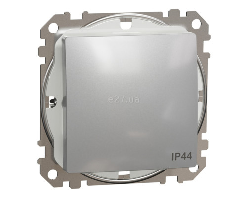Вимикач 1-клавішний Schneider Electric SDD213101 Sedna Design, 10A, алюміній, пластик, ip44, 1 клавіша, без підсвітки та індикації, для врізного монтажу