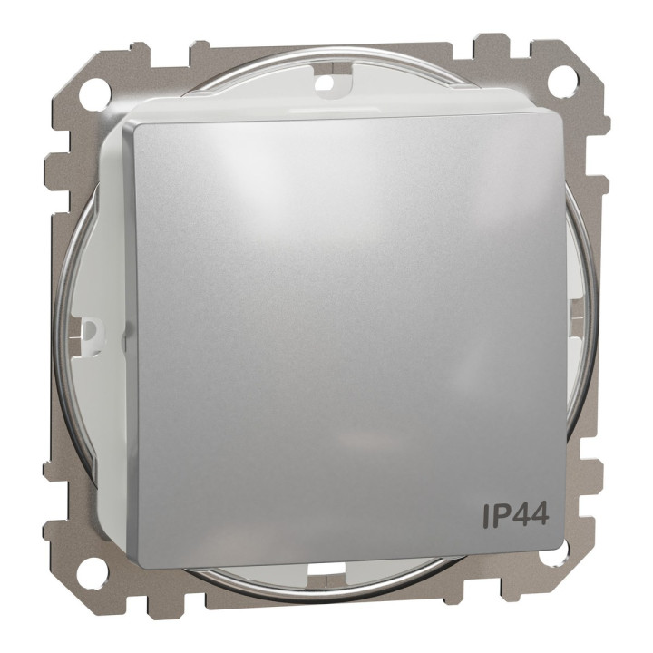 Перемикач прохідний 1-клавішний Schneider Electric SDD213106 Sedna Design, алюміній, пластик, ip44, без підсвітки та індикації, для врізного монтажу · Schneider Electric · schneider-electric-sdd213106