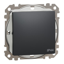 Вимикач 1-клавішний Schneider Electric SDD214101 Sedna Design, 10A, чорний, пластик, ip44, 1 клавіша, без підсвітки та індикації, для врізного монтажу · Schneider Electric · schneider-electric-sdd214101