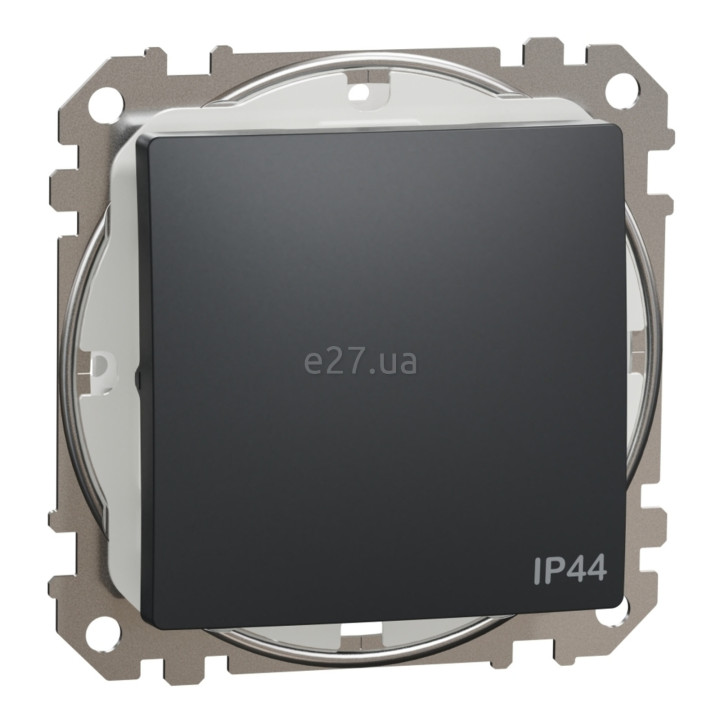 Перемикач прохідний 1-клавішний Schneider Electric SDD214106 Sedna Design, чорний, пластик, ip44, без підсвітки та індикації, для врізного монтажу · Schneider Electric · schneider-electric-sdd214106