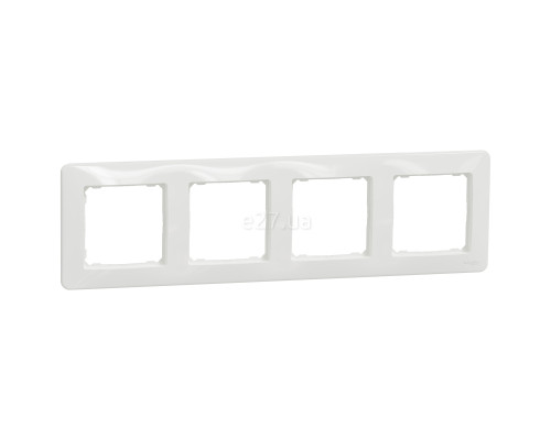 Рамка 4 поста Schneider Electric SDD311804 Sedna Design, білий, пластик
