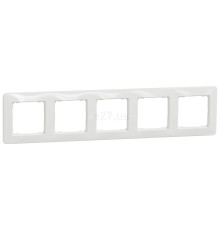 Рамка 5 постів Schneider Electric SDD311805 Sedna Design, білий, пластик