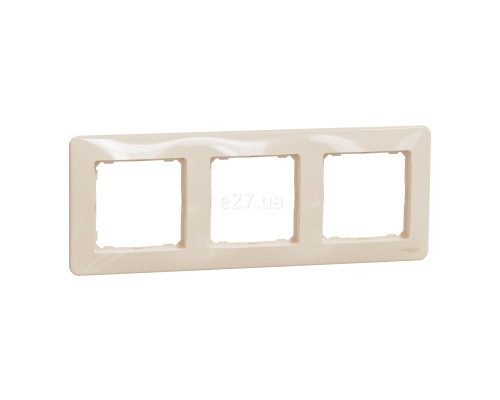 Рамка 3 поста Schneider Electric SDD312803 Sedna Design, бежевий, пластик
