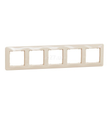 Рамка 5 постів Schneider Electric SDD312805 Sedna Design, бежевий, пластик