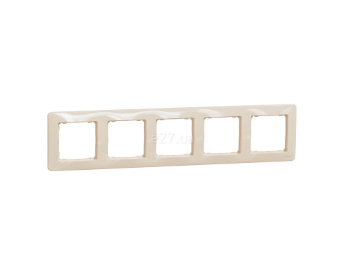 Рамка 5 постів Schneider Electric SDD312805 Sedna Design, бежевий, пластик