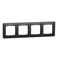 Рамка 4 поста Schneider Electric SDD314804 Sedna Design, чорний, пластик