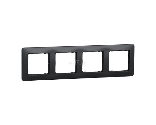 Рамка 4 поста Schneider Electric SDD314804 Sedna Design, чорний, пластик
