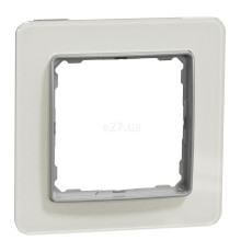 Рамка 1 пост Schneider Electric SDD360801 Sedna Elements, біле скло, пластик