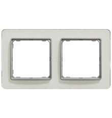 Рамка 2 поста Schneider Electric SDD360802 Sedna Elements, біле скло, пластик