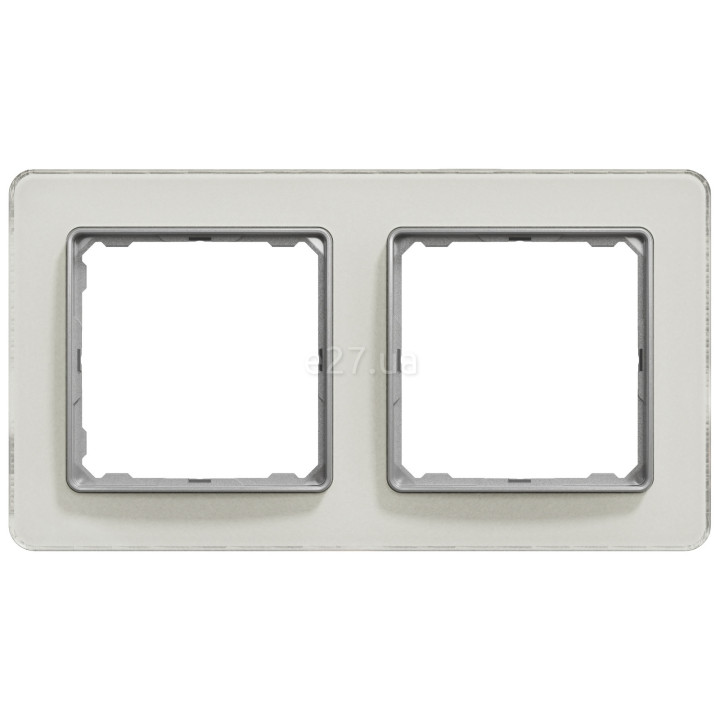 Рамка 2 поста Schneider Electric SDD360802 Sedna Elements, біле скло, пластик · Schneider Electric · schneider-electric-sdd360802