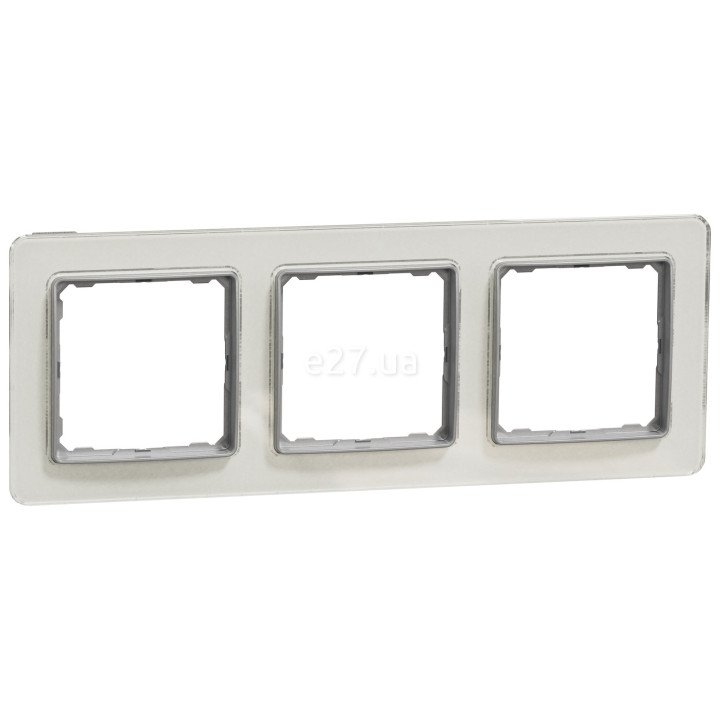 Рамка 3 поста Schneider Electric SDD360803 Sedna Elements, біле скло, пластик · Schneider Electric · schneider-electric-sdd360803