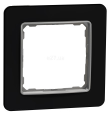 Рамка 1 пост Schneider Electric SDD361801 Sedna Elements, чорне скло, пластик