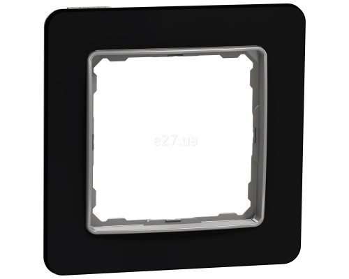 Рамка 1 пост Schneider Electric SDD361801 Sedna Elements, чорне скло, пластик