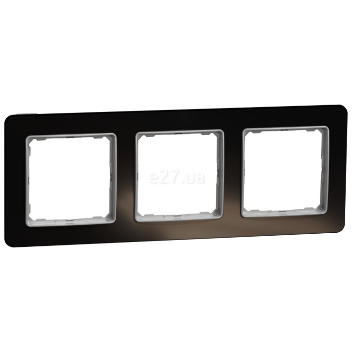 Рамка 3 поста Schneider Electric SDD361803 Sedna Elements, чорне скло, пластик · Schneider Electric · schneider-electric-sdd361803