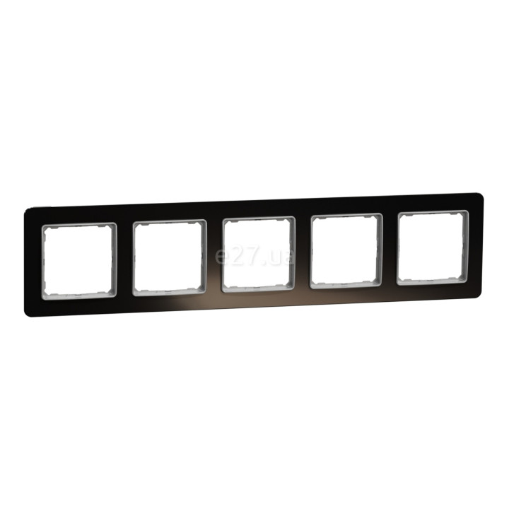 Рамка 5 постів Schneider Electric SDD361805 Sedna Elements, чорне скло, пластик · Schneider Electric · schneider-electric-sdd361805