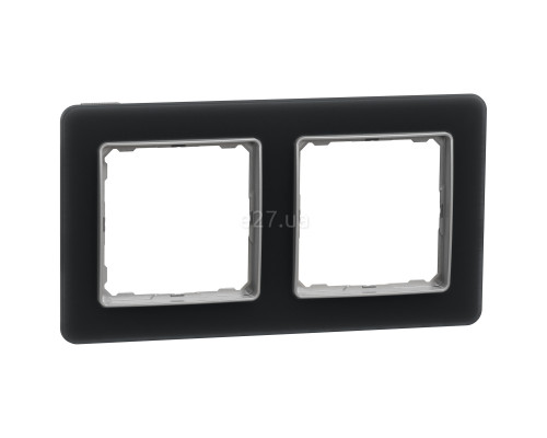 Рамка 2 поста Schneider Electric SDD362802 Sedna Elements, матове скло, пластик