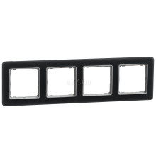 Рамка 4 поста Schneider Electric SDD362804 Sedna Elements, матове скло, пластик