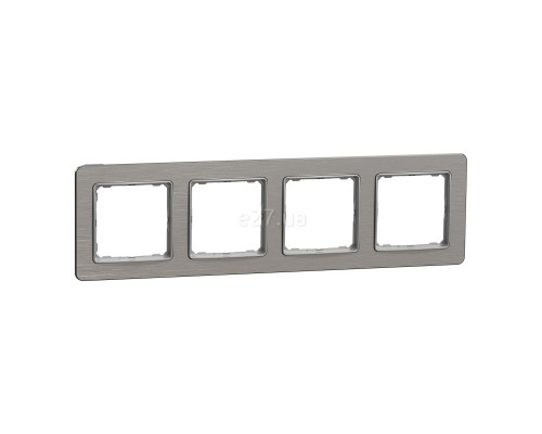 Рамка 4 поста Schneider Electric SDD370804 Sedna Elements, матовий алюміній, пластик