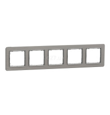 Рамка 5 постів Schneider Electric SDD370805 Sedna Elements, матовий алюміній, пластик