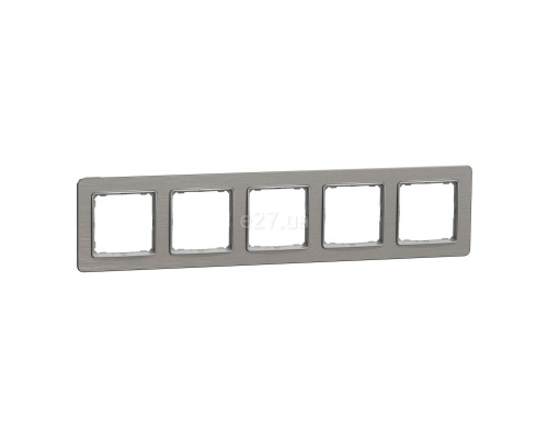 Рамка 5 постів Schneider Electric SDD370805 Sedna Elements, матовий алюміній, пластик