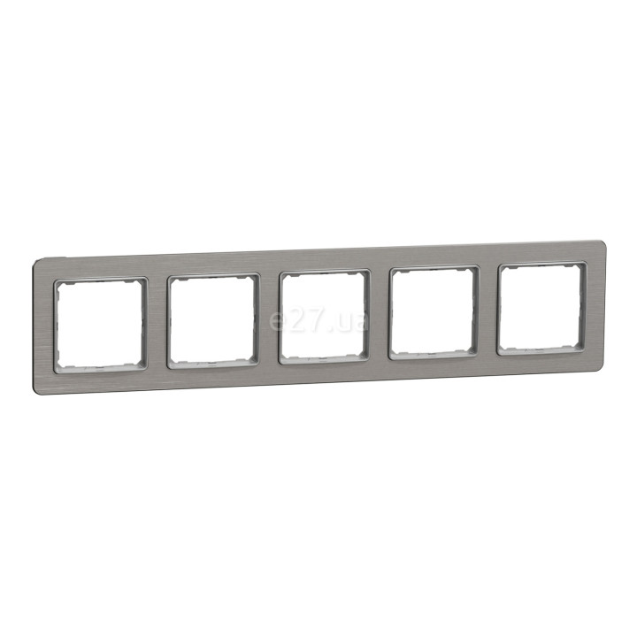 Рамка 5 постів Schneider Electric SDD370805 Sedna Elements, матовий алюміній, пластик · Schneider Electric · schneider-electric-sdd370805
