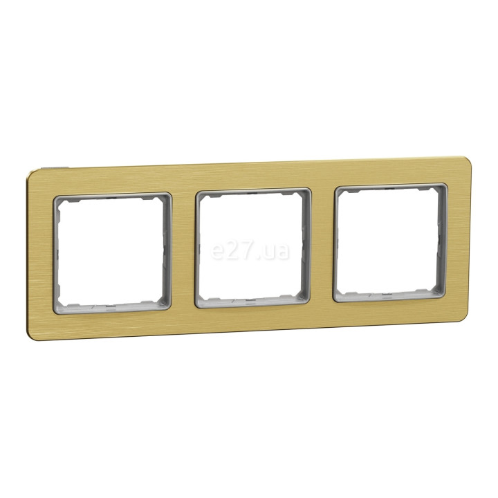 Рамка 3 поста Schneider Electric SDD371803 Sedna Elements, матове золото, пластик · Schneider Electric · schneider-electric-sdd371803