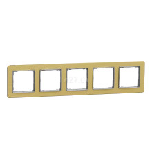 Рамка 5 постів Schneider Electric SDD371805 Sedna Elements, матове золото, пластик