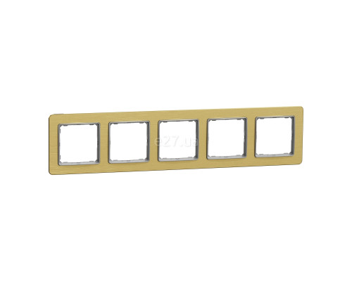 Рамка 5 постів Schneider Electric SDD371805 Sedna Elements, матове золото, пластик