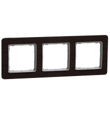 Рамка 3 поста Schneider Electric SDD381803 Sedna Elements, венге, пластик
