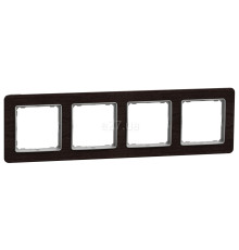 Рамка 4 поста Schneider Electric SDD381804 Sedna Elements, венге, пластик