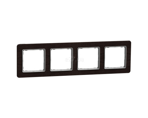 Рамка 4 поста Schneider Electric SDD381804 Sedna Elements, венге, пластик