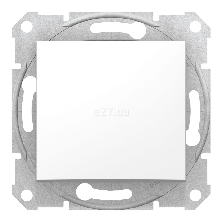 Вимикач 1-клавішний Schneider Electric SDN0100121 Sedna, білий, пластик, без підсвітки та індикації, для врізного монтажу · Schneider Electric · schneider-electric-sdn0100121