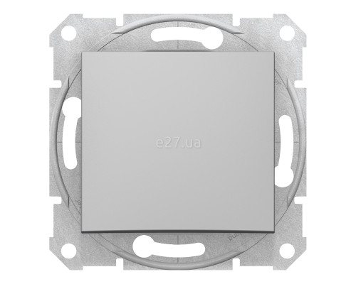 Вимикач 1-клавішний Schneider Electric SDN0100160 Sedna, алюміній, пластик, без підсвітки та індикації, для врізного монтажу