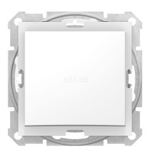 Вимикач 1-клавішний Schneider Electric SDN0100321 Sedna, білий, пластик, ip44, без підсвітки та індикації, для врізного монтажу