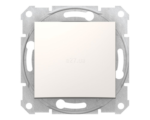 Перемикач перехресний 1-клавішний Schneider Electric SDN0500123 Sedna, слонова кістка, пластик, без підсвітки та індикації, для врізного монтажу
