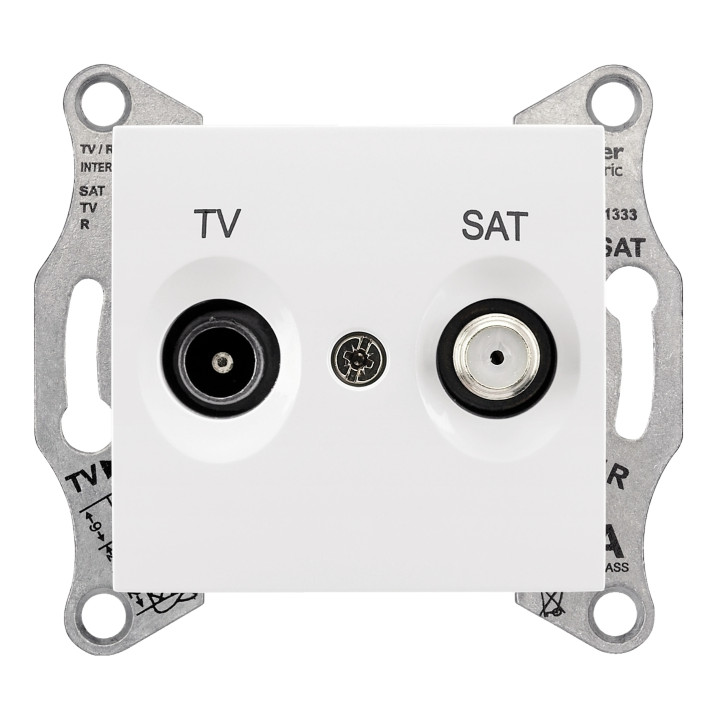 Розетка TV кінцева Schneider Electric SDN3401621 Sedna, білий, пластик, для врізного монтажу · Schneider Electric · schneider-electric-sdn3401621