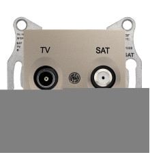 Розетка TV кінцева Schneider Electric SDN3401668 Sedna, титан, пластик, для врізного монтажу
