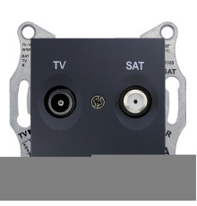Розетка TV кінцева Schneider Electric SDN3401670 Sedna, графіт, пластик, для врізного монтажу