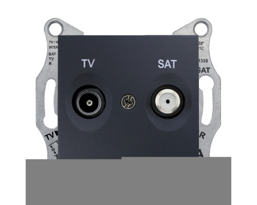 Розетка TV кінцева Schneider Electric SDN3401670 Sedna, графіт, пластик, для врізного монтажу