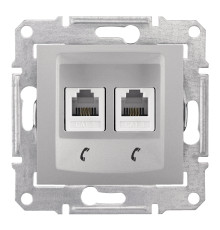 Розетка телефонна Schneider Electric SDN4201160 Sedna, алюміній, пластик, для врізного монтажу